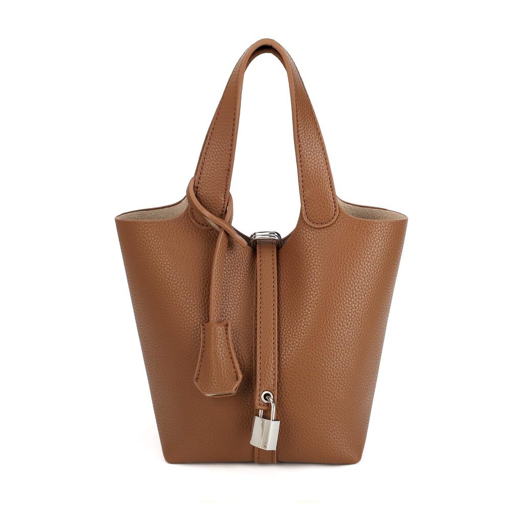 5744 Tote Bag Vegan Leather Bucket Purse Top Handle Handbag Shoulder Bag